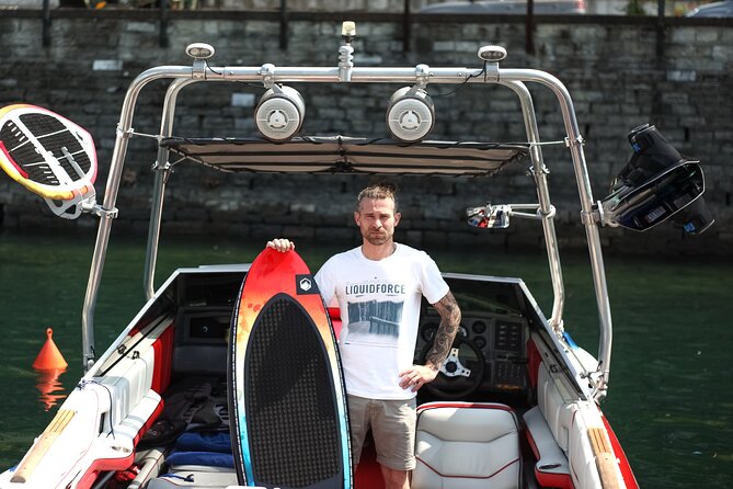 2H Wakeboard and Wakesurf on Lake Como with Mastercraft Boat - Riding Time on the Water, With Lake Como Views Built In