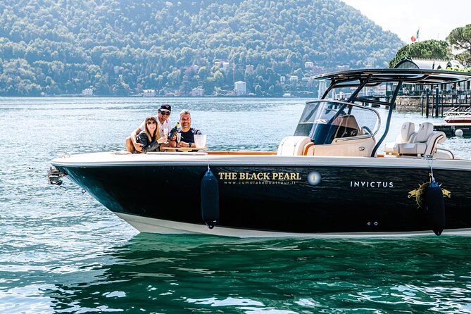 3H Private Cruise Lake Como Tender yacht Invictus 6 pax - Starting toward the western shore: dams, seaplanes, and the big-stare villas