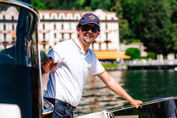 4H Private Cruise Bellagio Varenna Tender Yacht Invictus 6 Pax - The windward tip, La Punta Spartivento, and the snack and swim pause