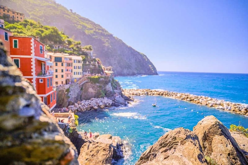 From Milan:Cinque Terre National Park with Limoncino Tasting - Riomaggiore: Color on the cliffs, plus harbor time