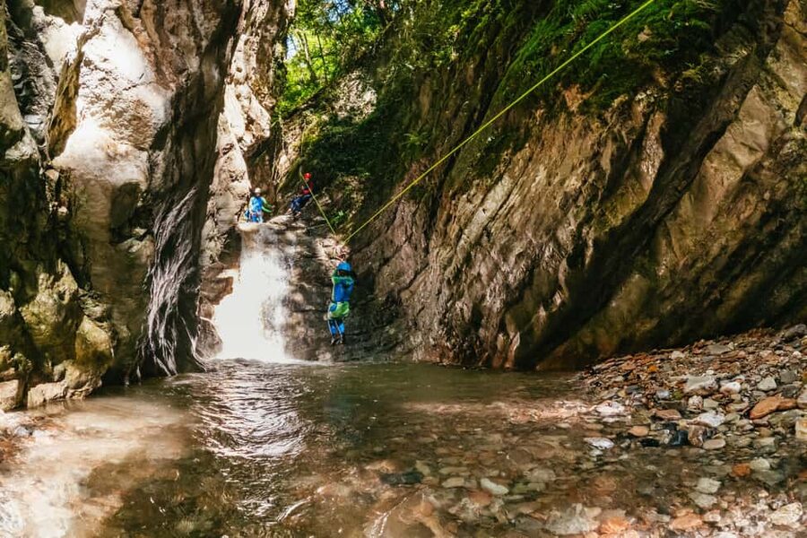 From Tignale, Lake Garda: Beginner-Friendly Canyoning Tour - The Main Moves: 5-Meter Jumps and a 14-Meter Natural Slide