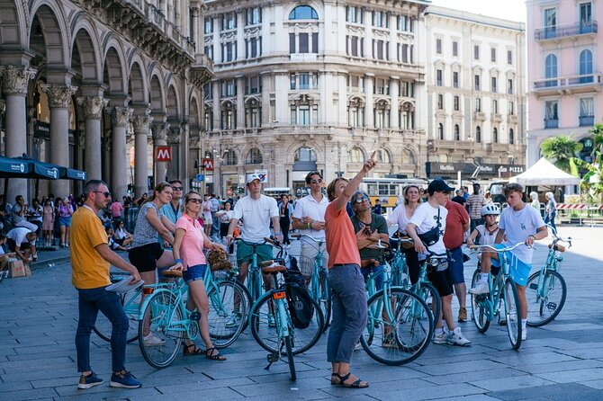 Highlights and hidden gems of Milan Bike Tour - Duomo area and Vittorio Emanuele Gallery: Gothic you can read on the move