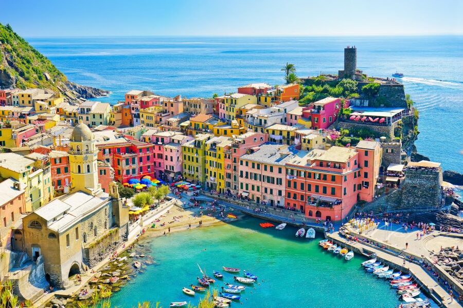 La Spezia: Cinque Terre Guided Hiking Tour - Riomaggiore: narrow streets and a panoramic terrace moment