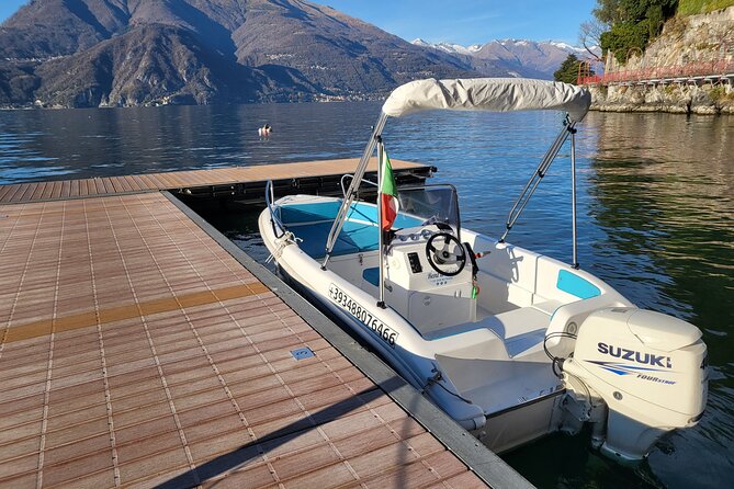License Free Boat Rental 40hp - Lake Como - Safety, Speed, and the Mid-Lake Swim Moment