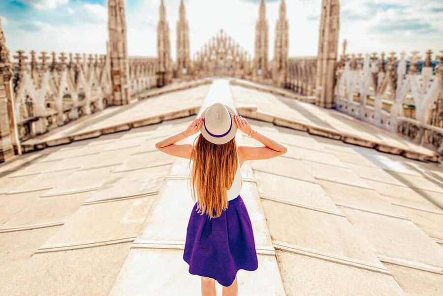 Milan Duomo Cathedral and Rooftop Terrace Guided Tour - Rooftop terrace with elevator access: photos, spires, and the stairs reality