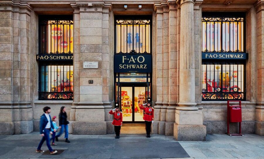 Milan: Duomo & Gelato. Private Family Tour Designed for Kids - F.A.O Schwarz toy store: personalization plus pure kid energy