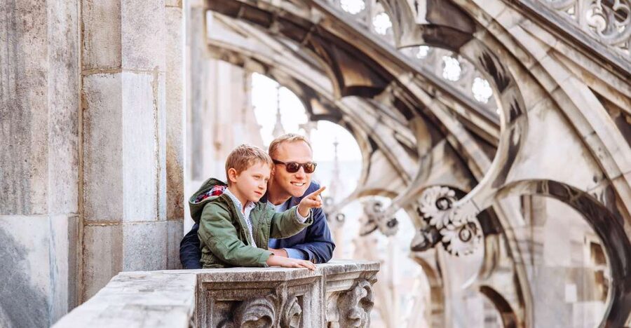 Milan: Duomo & Gelato. Private Family Tour Designed for Kids - Meeting inside Galleria Vittorio Emanuele II, right by Louis Vuitton