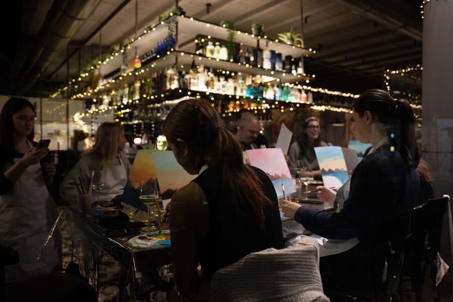 Milan: Paint 'n Sip Class - How much is $74, and why the value can be real