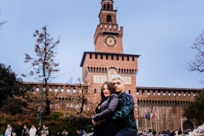 Professional Photoshoot Outside Sforza Castle