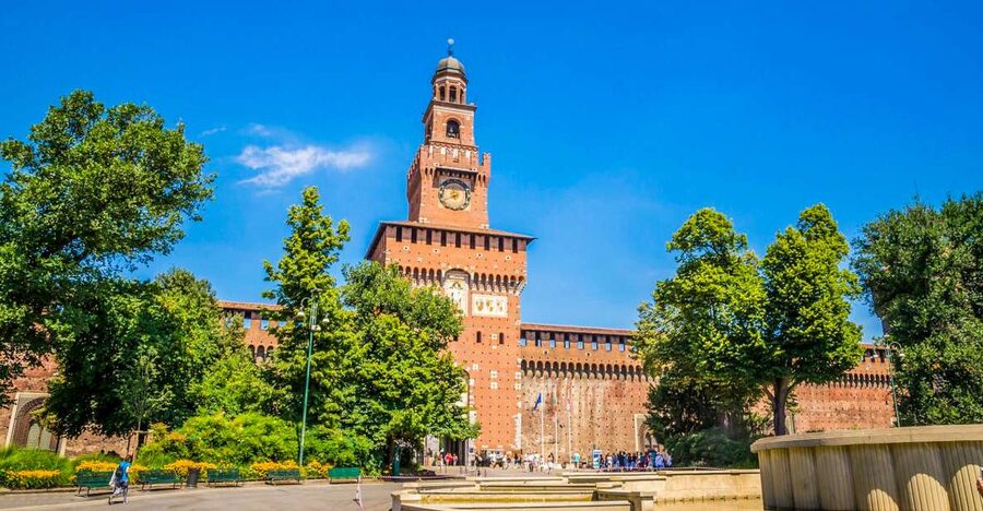 Milan: Sforza Castle Entry Ticket with Digital Audio Guide - Outdoors in the fortress complex: where the visit feels like Milan again