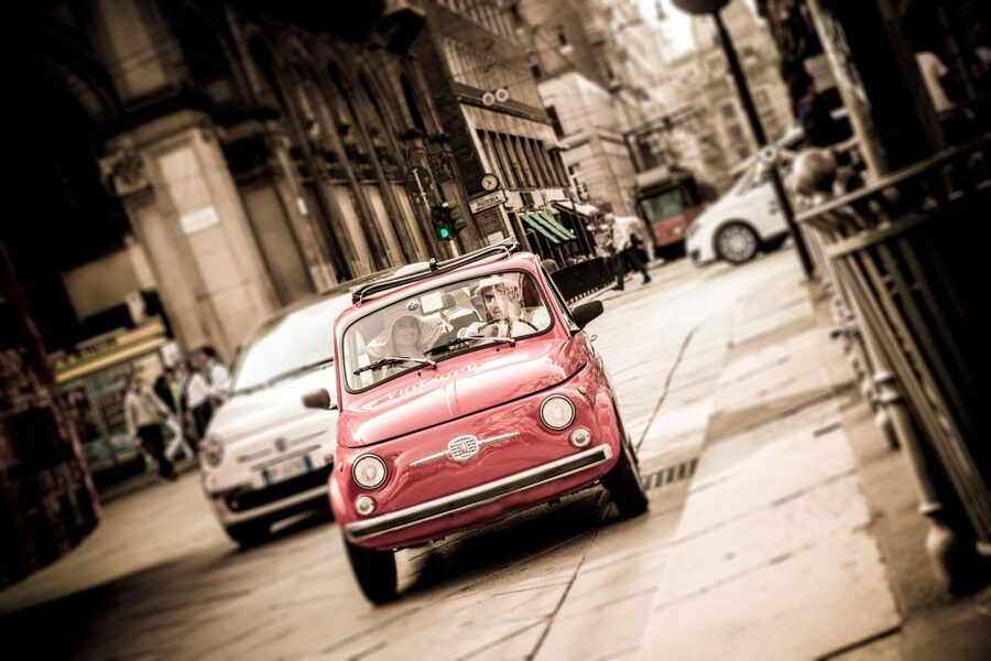 Milan: Slow Tour by Vintage Red Fiat 500 (1 hour, 1 stop) - Price and Value for a Private Group Up to 3