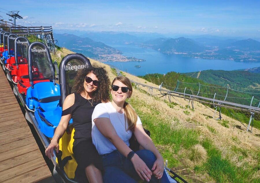 Stresa: Alpyland Alpine Coaster Ride on Mount Mottarone - How the ride works: speed control, two-seat sleds, and the safety rules